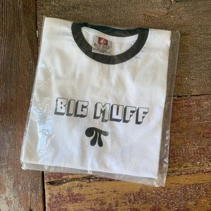 Big Muff T-Shirt white and black Large Men’s Music Ringer Tee